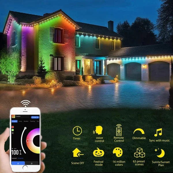 🎅Early Christmas 49% OFF – Smart Rainbow LED Permanent Outdoor Light – Smartlight 🎁